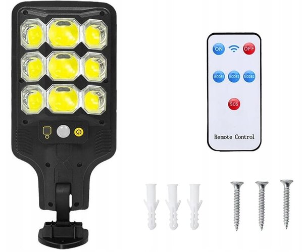 Solar AK. 63 LED COB CESPE LAMPA SA MOGUĆEM KRETANJA I DUSK + DALJIH UPRAVLJANJA