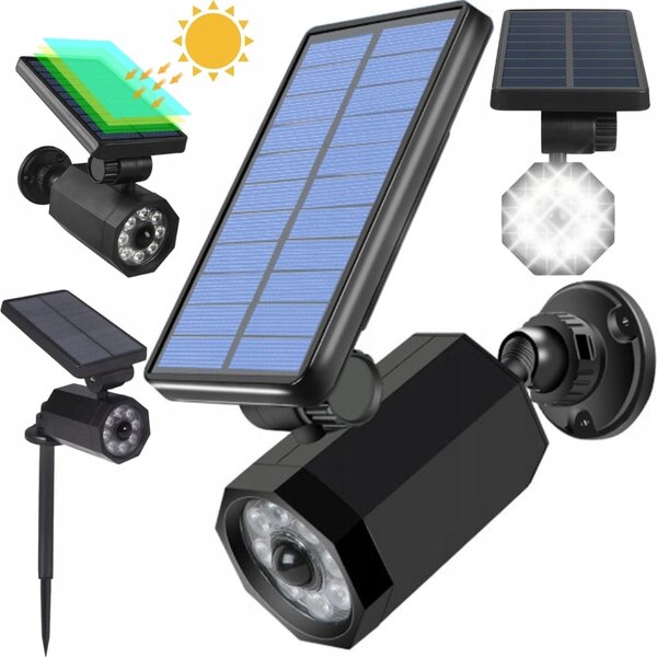 Lažna kamera i svjetiljka solarne LED s pokretnim i sumračnim senzorom