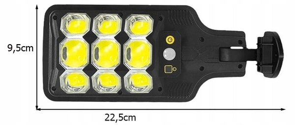 Solar AK. 63 LED COB CESPE LAMPA SA MOGUĆEM KRETANJA I DUSK + DALJIH UPRAVLJANJA