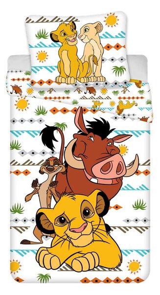 Pamučna dječja posteljina za krevet za jednu osobu 140x200 cm Lion King Africa – Jerry Fabrics