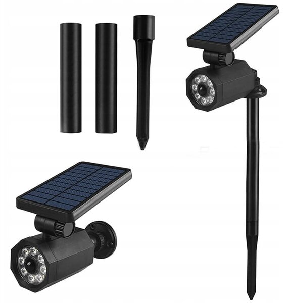 Lažna kamera i svjetiljka solarne LED s pokretnim i sumračnim senzorom