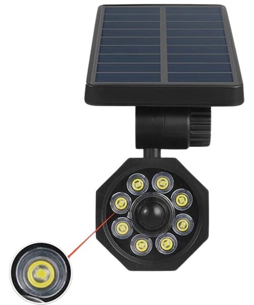 Lažna kamera i svjetiljka solarne LED s pokretnim i sumračnim senzorom