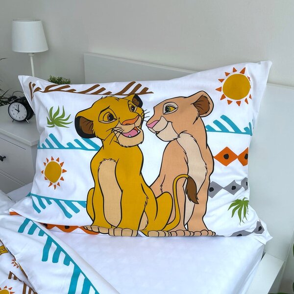 Pamučna dječja posteljina za krevet za jednu osobu 140x200 cm Lion King Africa – Jerry Fabrics
