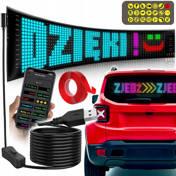 Fleksibilni LED RGB zaslon USB 59cm aplikacija