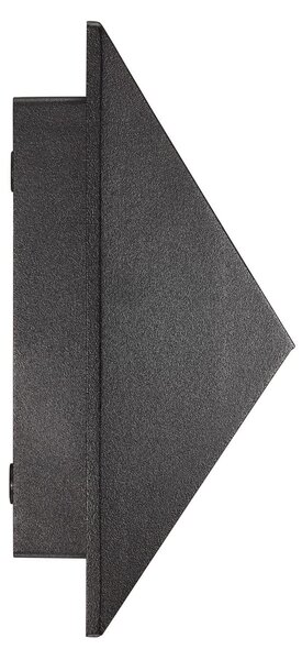 Nordlux Vanjska zidna svjetiljka Pontio 15, širina 15 cm, crna, prigušiva, Crno, Metal, Zidna utičnica ispod