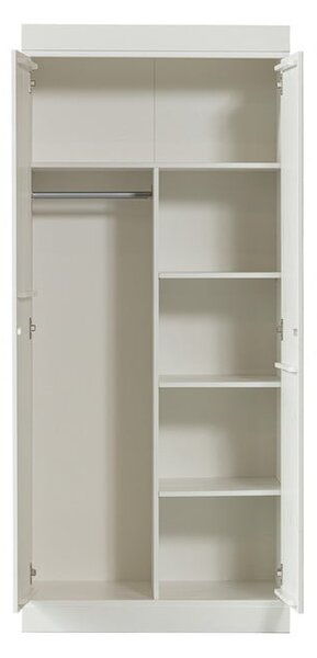 Bijeli ormar od masivnog bora 77x175 cm Connect – WOOOD