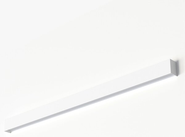 Nowodvorski Lighting Zidna svjetiljka ravna L, 122 cm, bijela, Bijela, Dnevni boravak/blagovaonica, Metal, Zidni kvadrat