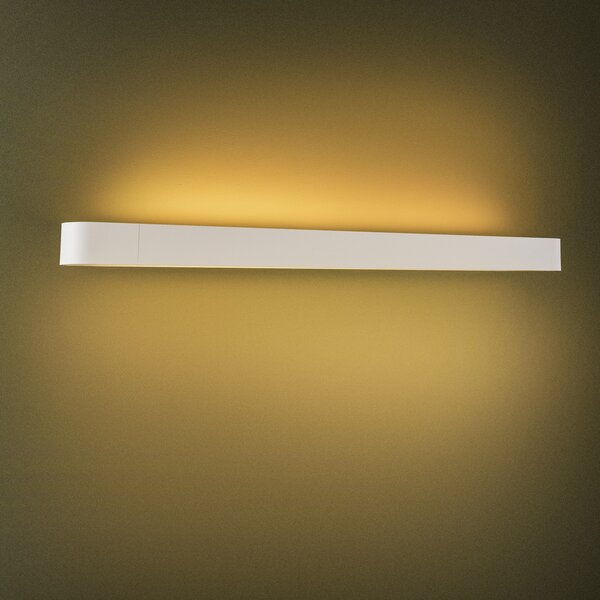 Nowodvorski Lighting Zidna svjetiljka Soft, širina 90 cm, bijela, aluminij, G13, Bijela, Dnevni boravak/blagovaonica, Metal, Zidna utičnica iznad/dolje