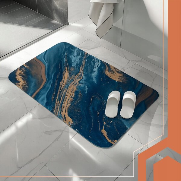 Kupaonica brzo suho pranje tepiha 80x50cm xxl plava