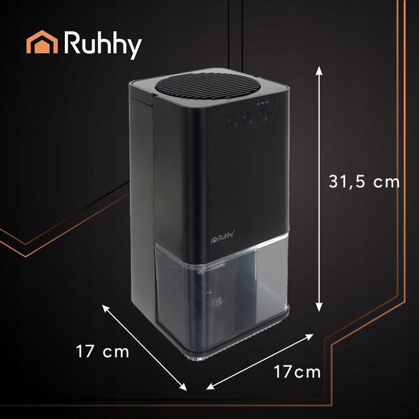 LED RGB 36W odvlaživač i apsorber vlage 1400ml crno