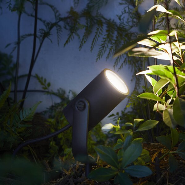 Philips Hue LED Spot Lily, set od 3 komada, Bridge, RGB, CCT, IP65, prigušiva, Crno, Metal