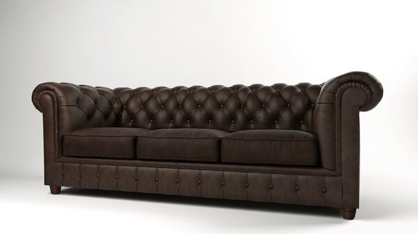 Tamno smeđa baršunasta sofa 230 cm Cambridge - Ropez