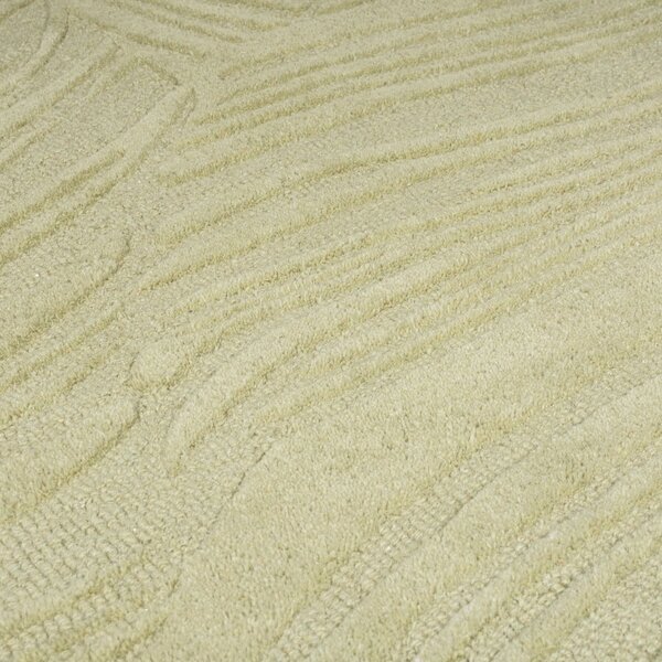 Zeleni vuneni okrugli tepih ø 160 cm Lino Leaf - Flair Rugs