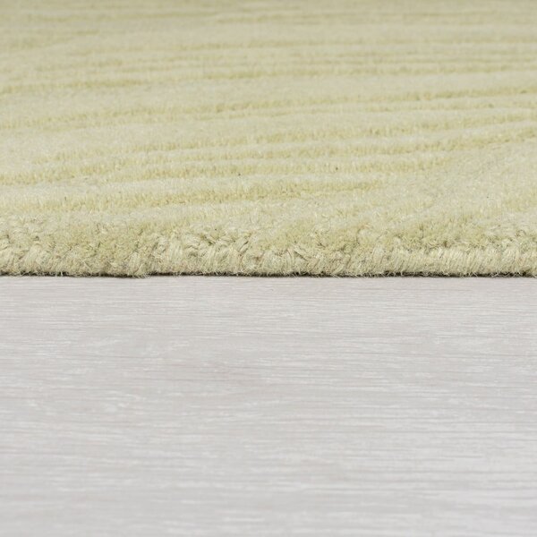 Zeleni vuneni okrugli tepih ø 160 cm Lino Leaf - Flair Rugs