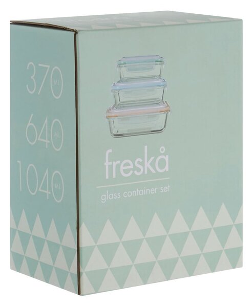 Staklene/silikonske posude za namirnice u setu 3 kom Freska – Premier Housewares