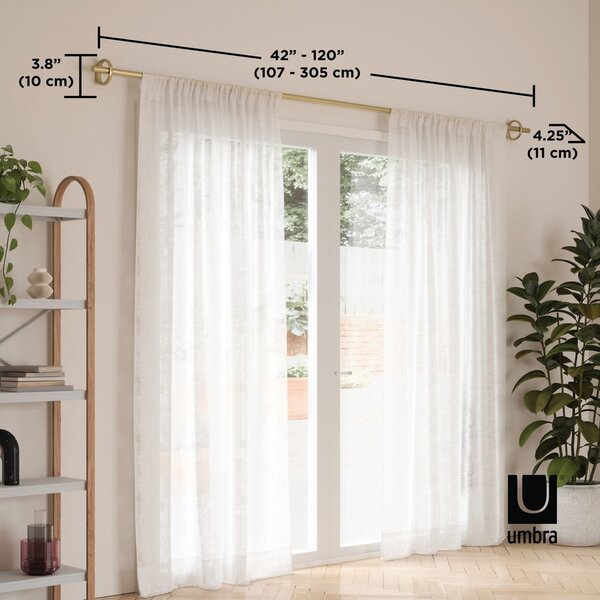 Čelična produžna karniša 107 - 305 cm Ringlet - Umbra