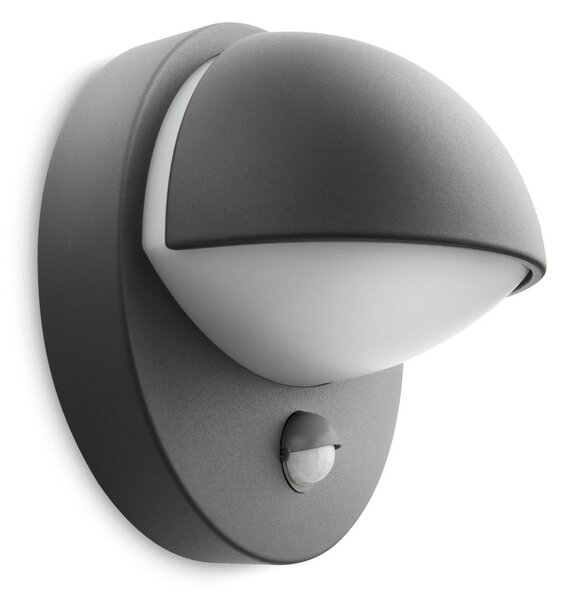 Philips myGarden June zidna svjetiljka sa senzorom, antracit, prigušiva, Crno, Metal