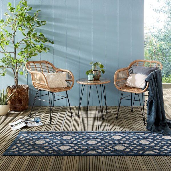 Plavi vanjski tepih 230x66 cm Oro - Flair Rugs