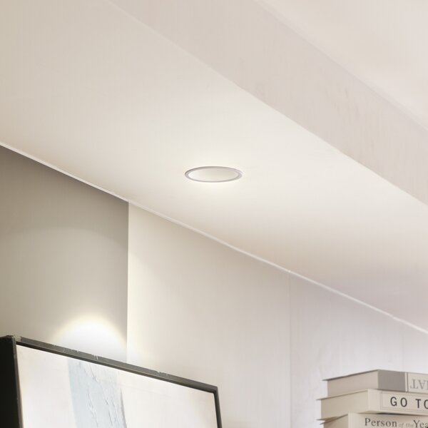 Arcchio LED downlight Niria, bijela, 4.000K, prigušiva, Bijela, Dnevni boravak/blagovaonica, Aluminij