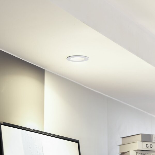 Arcchio LED downlight Aryx, bijela, 3.000K, prigušiva, Bijela, Dnevni boravak/blagovaonica, Aluminij
