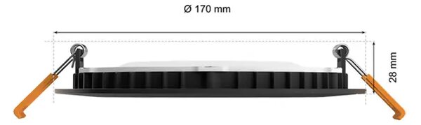 PHILIPS HUE WCA TANKA UGRADBENA SVJETILJKA CRNA 170 RGBW 8720169264274