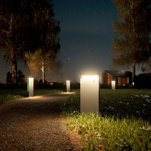 Sigor LED baterijska solarna lampa Nusolar antracit, visina 34cm, prigušiva, Crno, Metal, Solarna svjetla