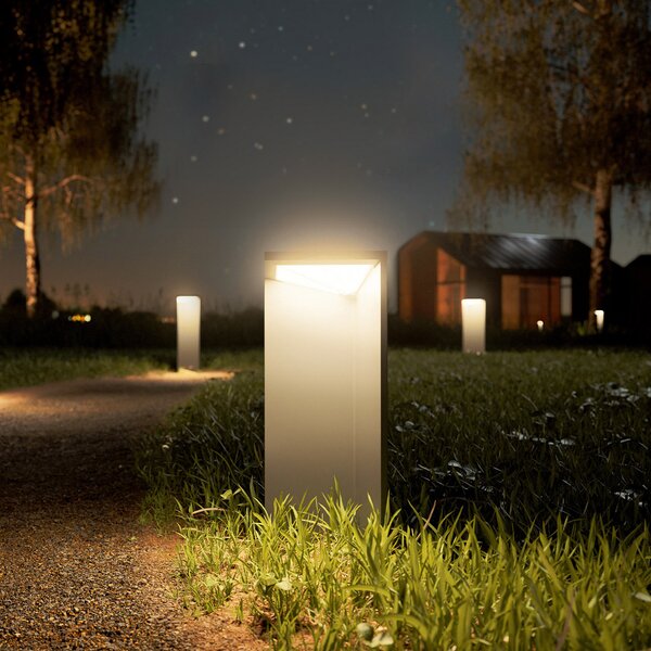 Sigor LED baterijska solarna lampa Nusolar antracit, visina 34cm, prigušiva, Crno, Metal, Solarna svjetla