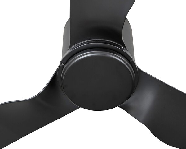 Lindby stropni ventilator Aulo, crni, DC, tihi, Ø 123 cm, Crno, Dnevni boravak/blagovaonica, Metal