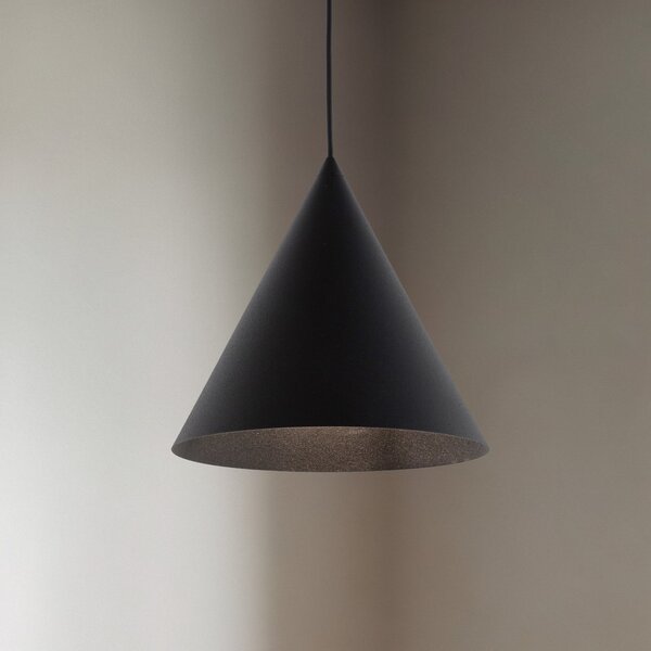 TK Lighting Cono viseća svjetiljka, za jednu žarulju, Ø 27 cm, crna, prigušiva, Crno, Dnevni boravak/blagovaonica, Metal