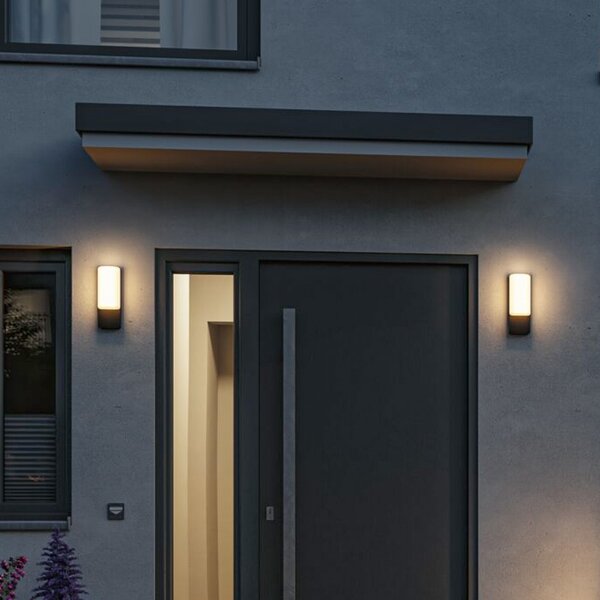 Paulmann LED vanjska zidna svjetiljka Bonnie, aluminij, antracit, senzor, Crno, Aluminij