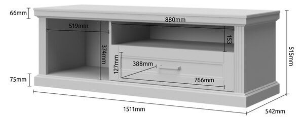 TV ORMARIĆ RADDA TARA 150 CM-BIJELA