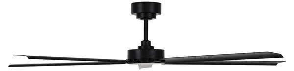 Beacon Lighting Stropni ventilator Monza, crni, DC, tih, Ø 152 cm, IP55, Crno, Dnevni boravak/blagovaonica, Aluminij