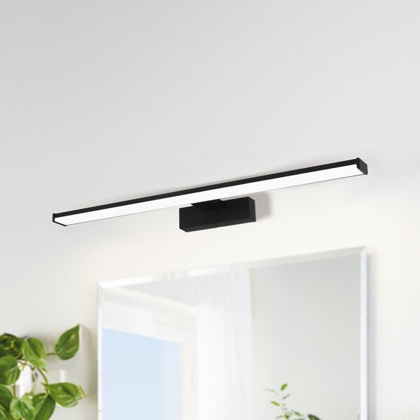 EGLO LED zidna svjetiljka Pandella 1, dužina 60 cm, crna, aluminij, Crno, kupaonica, Aluminij