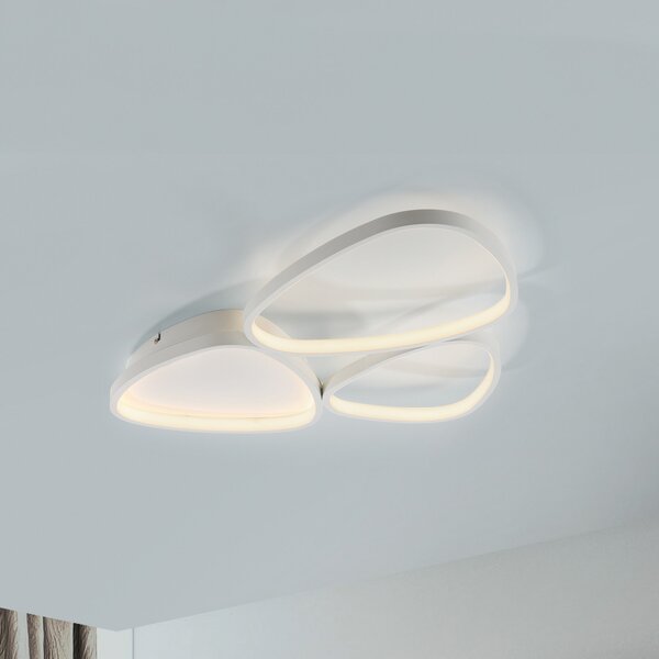 JUST LIGHT. GmbH SAMO SVJETLO. Pebbles LED stropna svjetiljka, bijela, prigušiva, prigušiva, Bijela, Područje hodnika, Metal