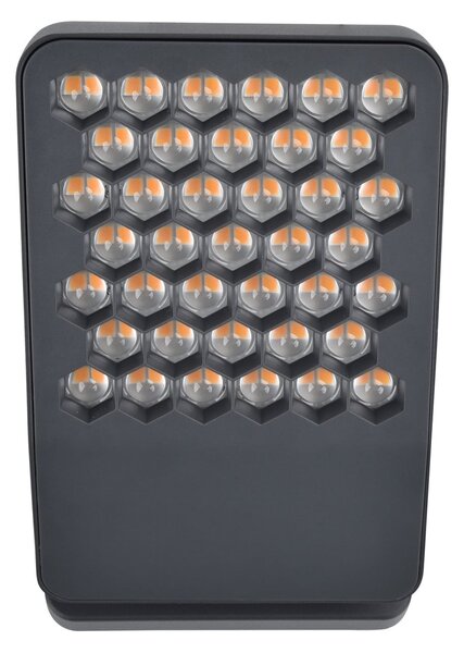LUTEC ATLANTIS vanjska LED zidna svjetiljka, tamnosiva, 22 cm, metal, IP54, Sivo, Aluminij