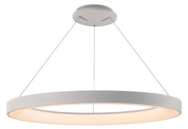 Mantra Iluminación Niseko II pametna LED viseća svjetiljka, Ø 65 cm, bijela, CCT, dimabilna, prigušiva, Bijela, Dnevni boravak/blagovaonica, Aluminij