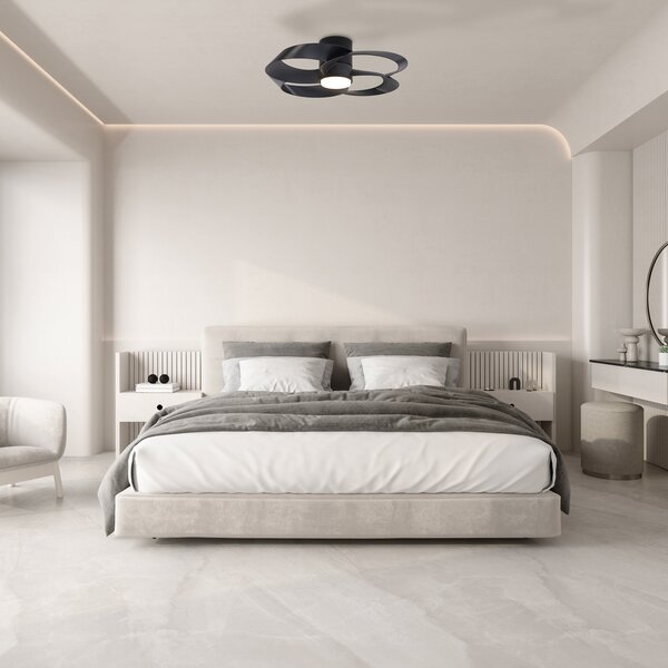 Mantra Iluminación LED stropni ventilator, ružičasta, crna, DC motor, tih, Ø 65 cm, CCT, prigušiva, Crno, Dnevni boravak/blagovaonica, Plastika