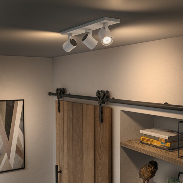 Philips Hue Runner LED reflektor, 3 žarulje, prigušivač, bijela, prigušiva, Bijela, Dnevni boravak/blagovaonica, Aluminij
