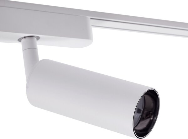 Lindby Šinska rasvjeta 48V Lumaro, reflektori, 9 žarulja, bijela, Ø4cm, 13cm, prigušiva, Bijela, Dnevni boravak/blagovaonica, Aluminij, Strop s više plamena