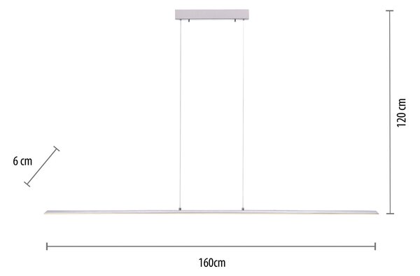 PURE LED viseća svjetiljka Lite, srebrna, 160 cm, CCT, prigušiva, prigušiva, Sivo, Dnevni boravak/blagovaonica, Aluminij