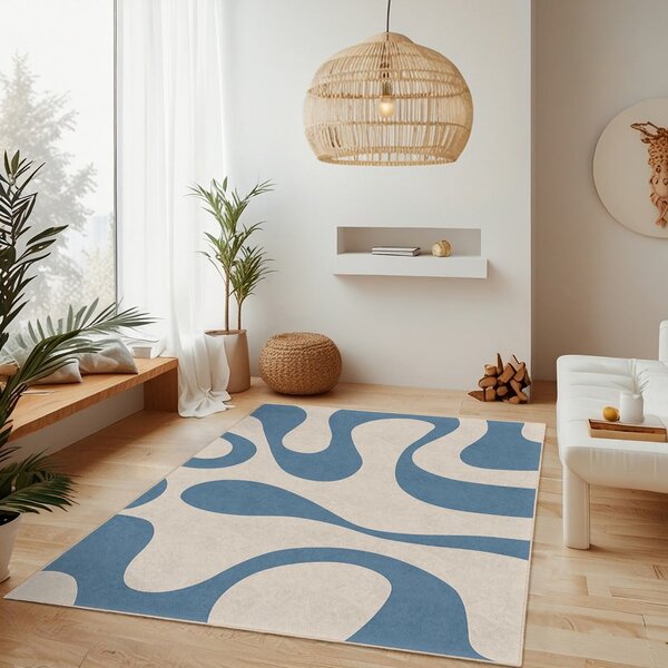 Plavi periv tepih 120x180 cm Blue Latte – Mila Home