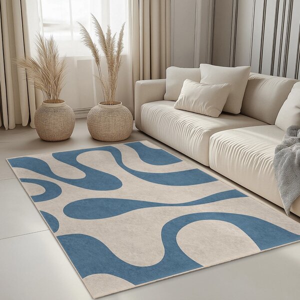 Plavi periv tepih 120x180 cm Blue Latte – Mila Home