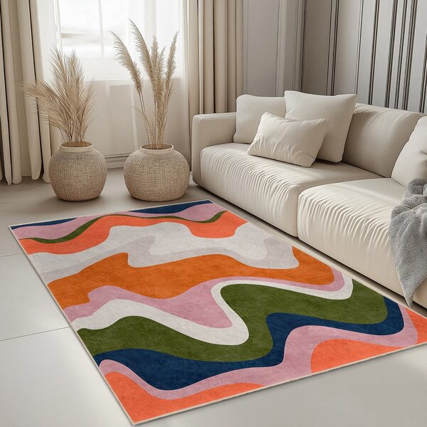 Narančasti periv tepih 160x230 cm Squiggly Orange – Mila Home