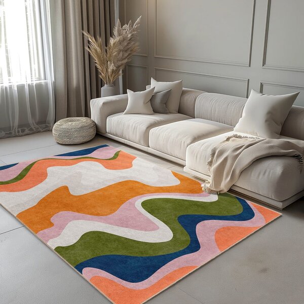 Narančasti periv tepih 160x230 cm Squiggly Orange – Mila Home