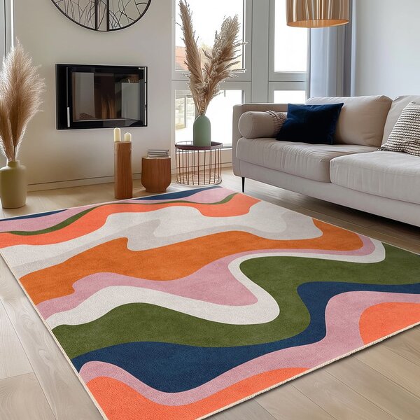 Narančasti periv tepih 160x230 cm Squiggly Orange – Mila Home