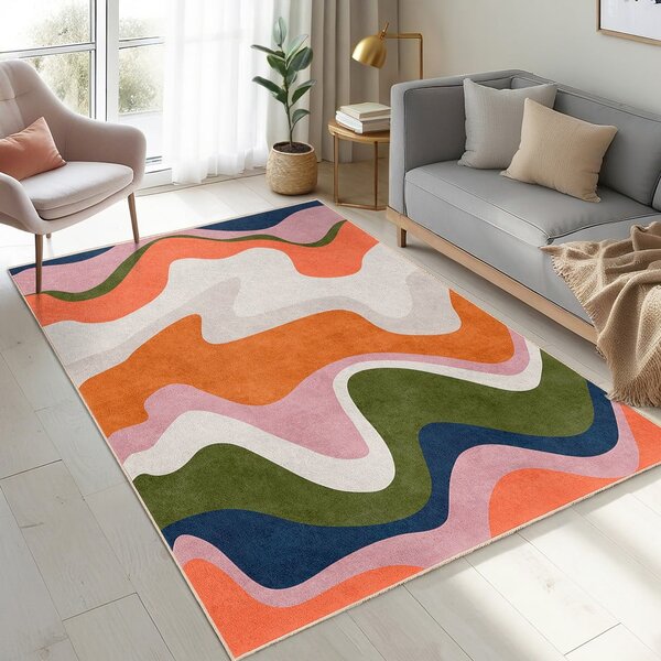 Narančasti periv tepih 160x230 cm Squiggly Orange – Mila Home