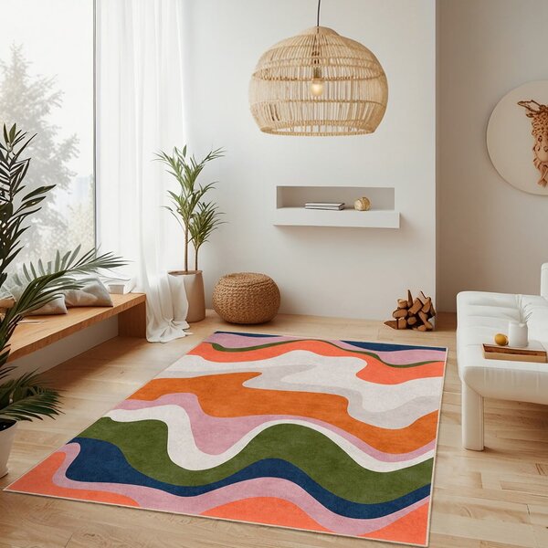 Narančasti periv tepih 160x230 cm Squiggly Orange – Mila Home