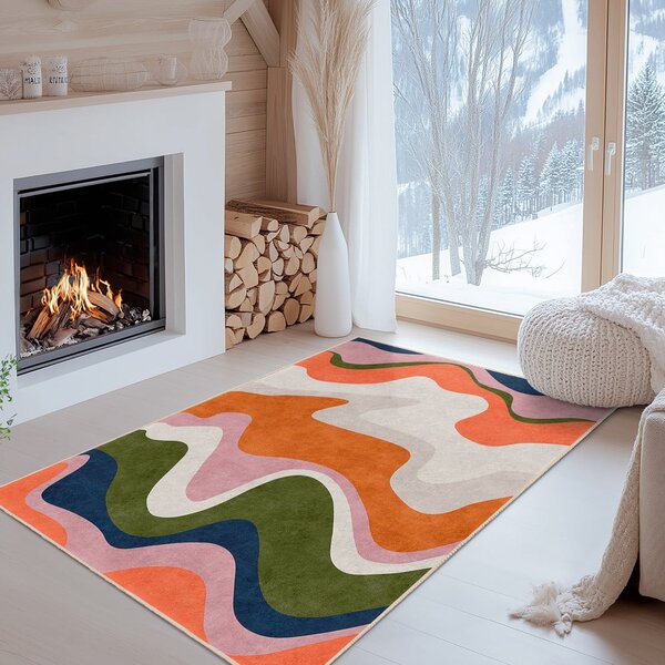 Narančasti periv tepih 160x230 cm Squiggly Orange – Mila Home