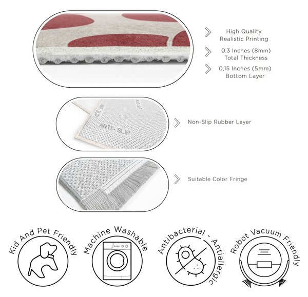 Crvena periva staza 60x230 cm Red Meadow – Mila Home
