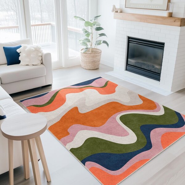 Narančasta periva staza 80x200 cm Squiggly Orange – Mila Home